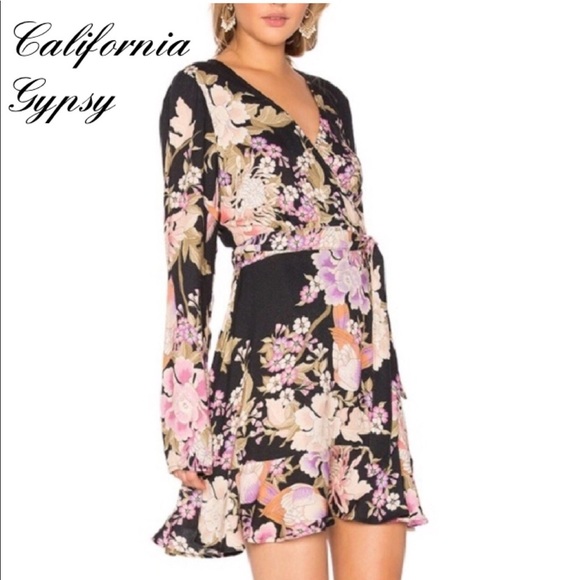 NO BRAND Dresses & Skirts - Bohemian gypsy floral wrap dress